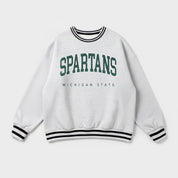 MICHIGAN STATE SPARTANS EASY ENERGY CREW FLEECE RINGER SWEATSHIRT