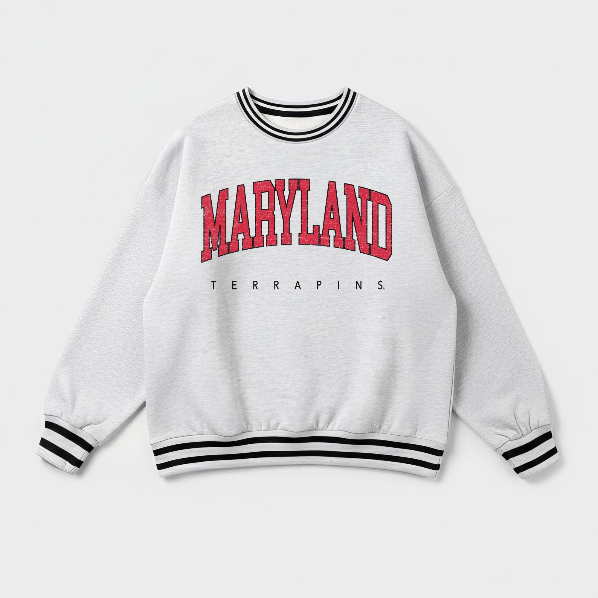MARYLAND TERRAPINS EASY ENERGY CREW FLEECE RINGER SWEATSHIRT