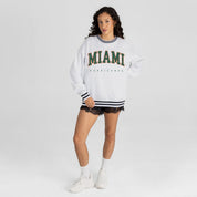 MIAMI HURRICANES EASY ENERGY CREW FLEECE RINGER SWEATSHIRT