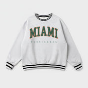 MIAMI HURRICANES EASY ENERGY CREW FLEECE RINGER SWEATSHIRT