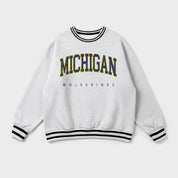 MICHIGAN WOLVERINES EASY ENERGY CREW FLEECE RINGER SWEATSHIRT