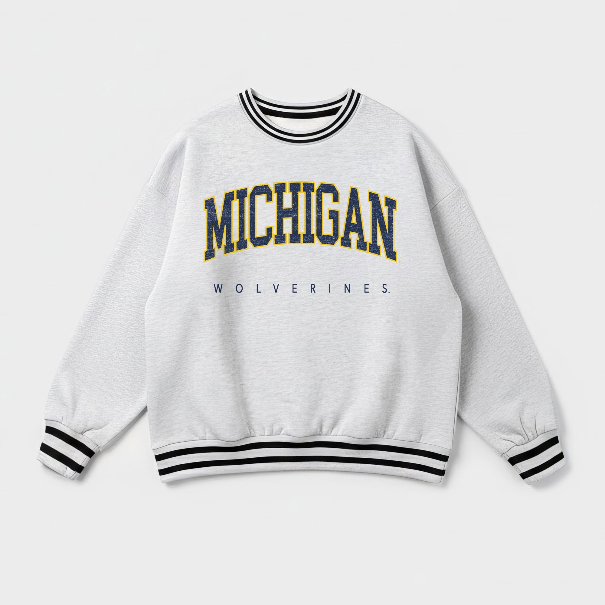 MICHIGAN WOLVERINES EASY ENERGY CREW FLEECE RINGER SWEATSHIRT