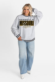 MISSOURI TIGERS SHOWDOWN CREW FLEECE RINGER SWEATSHIRT