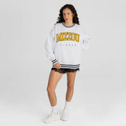 MISSOURI TIGERS EASY ENERGY CREW FLEECE RINGER SWEATSHIRT