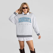 MINNESOTA UNITED EASY ENERGY CREW FLEECE RINGER SWEATSHIRT