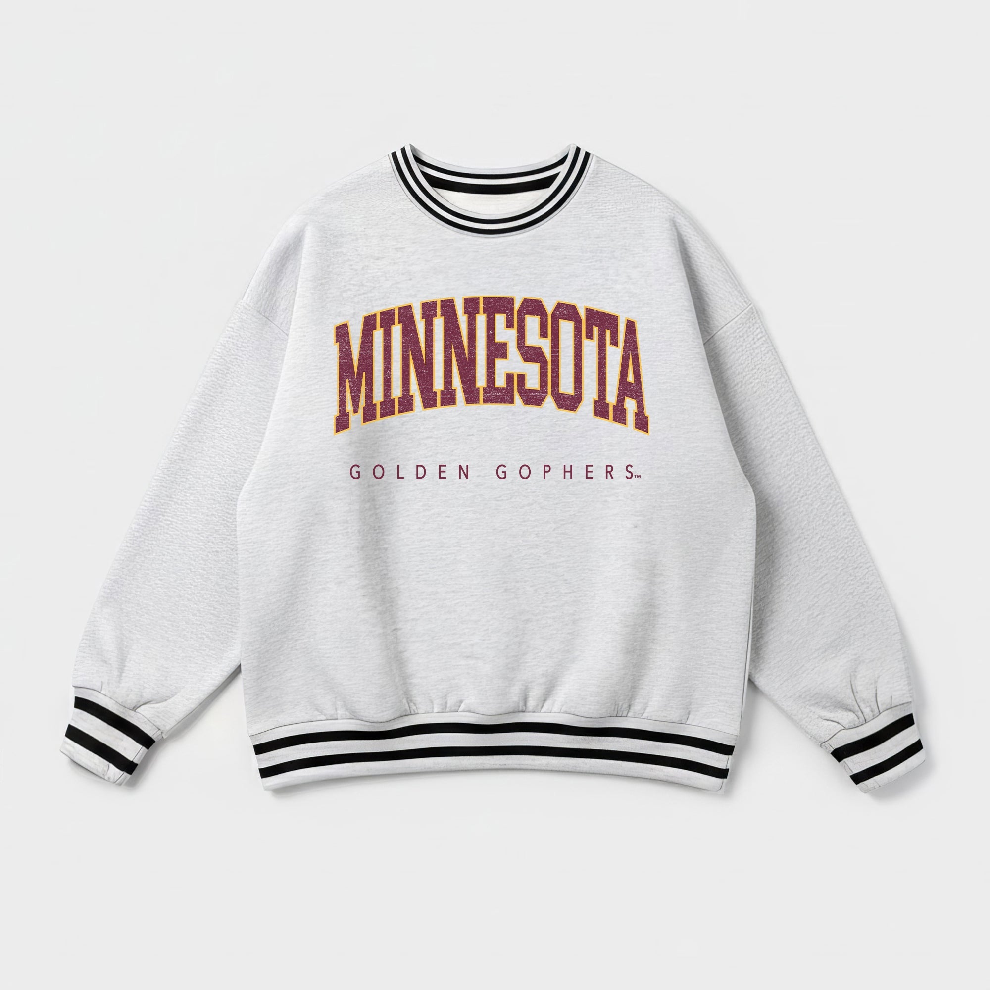 MINNESOTA GOLDEN GOPHERS EASY ENERGY CREW FLEECE RINGER SWEATSHIRT