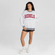 OLE MISS REBELS EASY ENERGY CREW FLEECE RINGER SWEATSHIRT