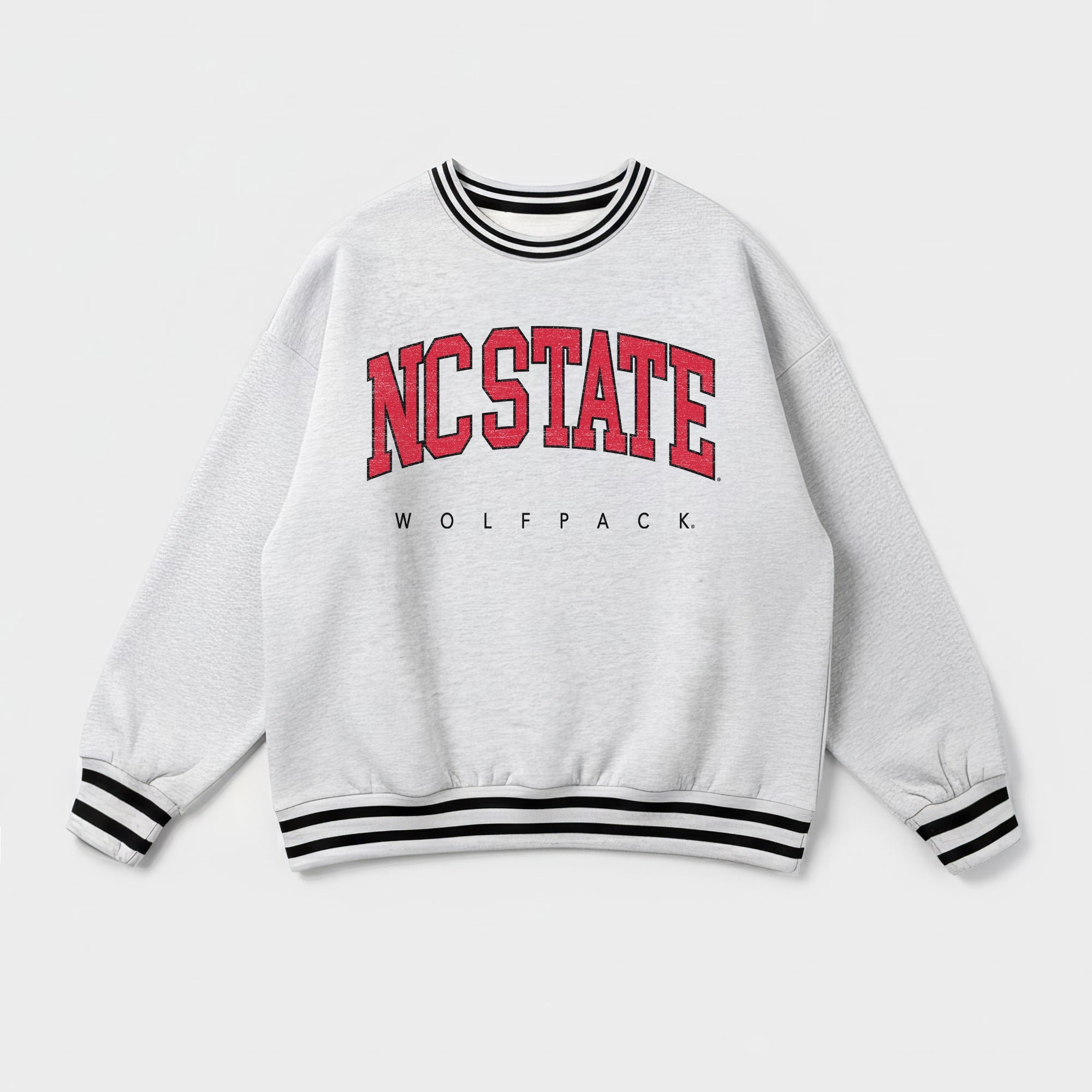 NORTH CAROLINA STATE WOLFPACK EASY ENERGY CREW FLEECE RINGER SWEATSHIRT