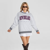 NEW ENGLAND PATRIOTS EASY ENERGY CREW FLEECE RINGER SWEATSHIRT