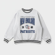 NEW ENGLAND PATRIOTS COOL VIBES CREW FLEECE RINGER SWEATSHIRT