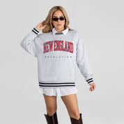 NEW ENGLAND REVOLUTION EASY ENERGY CREW FLEECE RINGER SWEATSHIRT