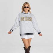 NEW ORLEANS SAINTS EASY ENERGY CREW FLEECE RINGER SWEATSHIRT