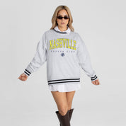 NASHVILLE SC EASY ENERGY CREW FLEECE RINGER SWEATSHIRT