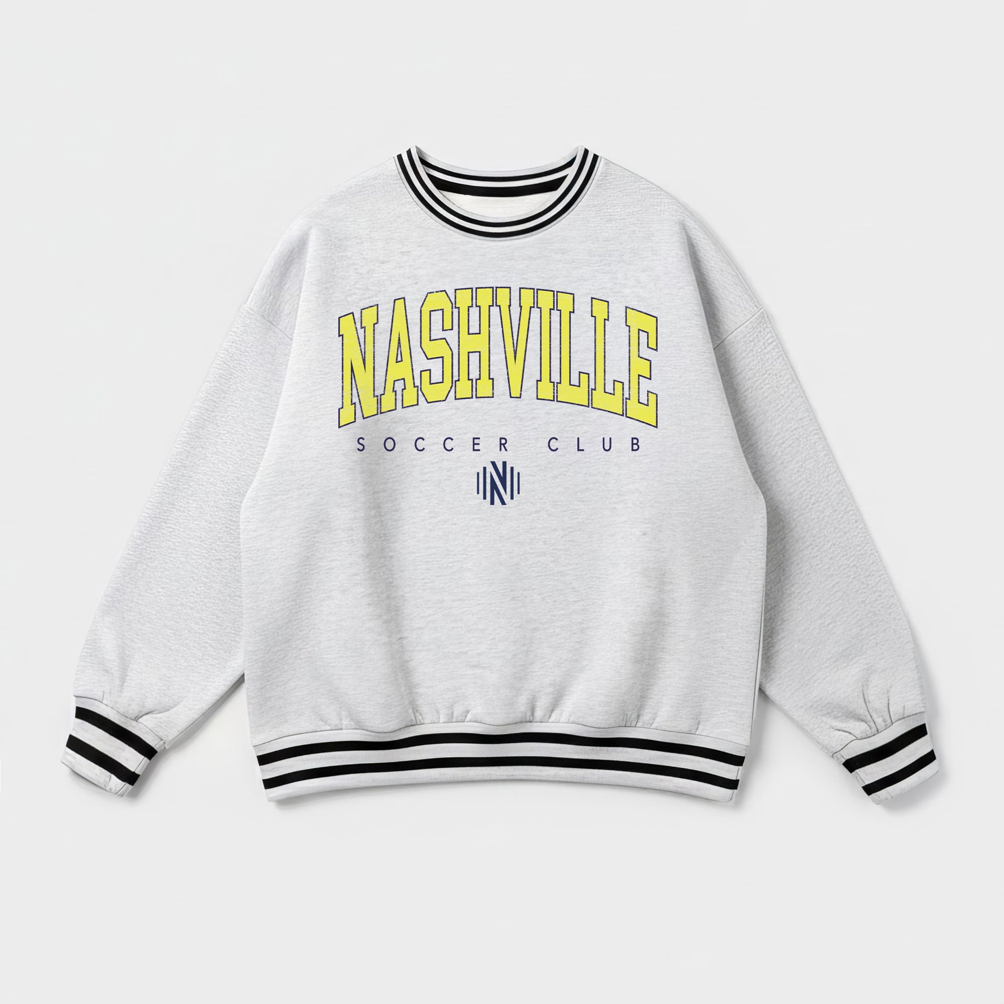 NASHVILLE SC EASY ENERGY CREW FLEECE RINGER SWEATSHIRT