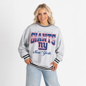 NEW YORK GIANTS GRIDIRON DRIVE CREW FLEECE RINGER SWEATSHIRT