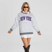 NEW YORK GIANTS EASY ENERGY CREW FLEECE RINGER SWEATSHIRT
