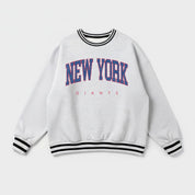 NEW YORK GIANTS EASY ENERGY CREW FLEECE RINGER SWEATSHIRT