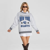 NEW YORK GIANTS COOL VIBES CREW FLEECE RINGER SWEATSHIRT