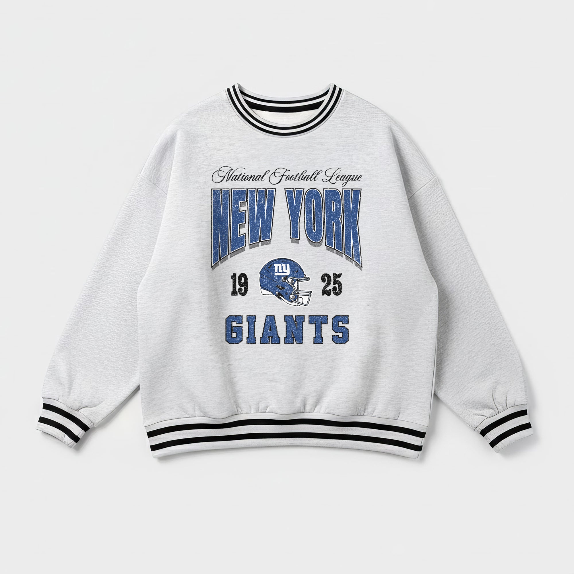 NEW YORK GIANTS COOL VIBES CREW FLEECE RINGER SWEATSHIRT