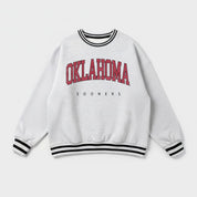 OKLAHOMA SOONERS EASY ENERGY CREW FLEECE RINGER SWEATSHIRT