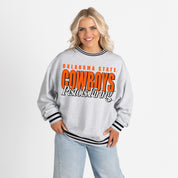 OKLAHOMA STATE COWBOYS SHOWDOWN CREW FLEECE RINGER SWEATSHIRT