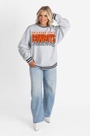 OKLAHOMA STATE COWBOYS SHOWDOWN CREW FLEECE RINGER SWEATSHIRT