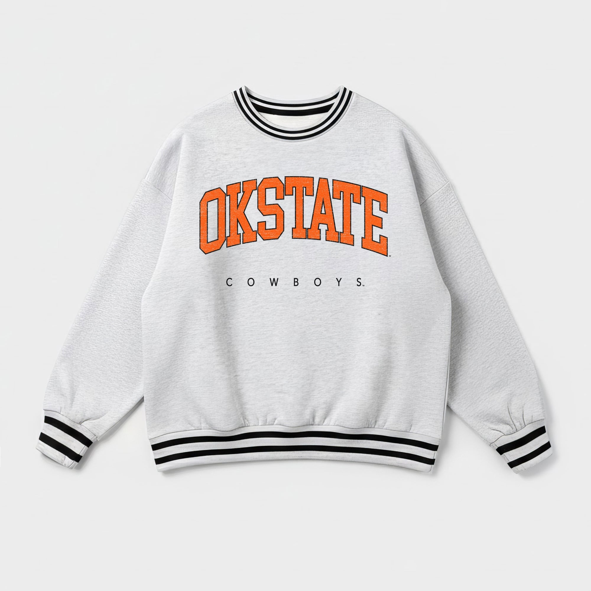 OKLAHOMA STATE COWBOYS EASY ENERGY CREW FLEECE RINGER SWEATSHIRT