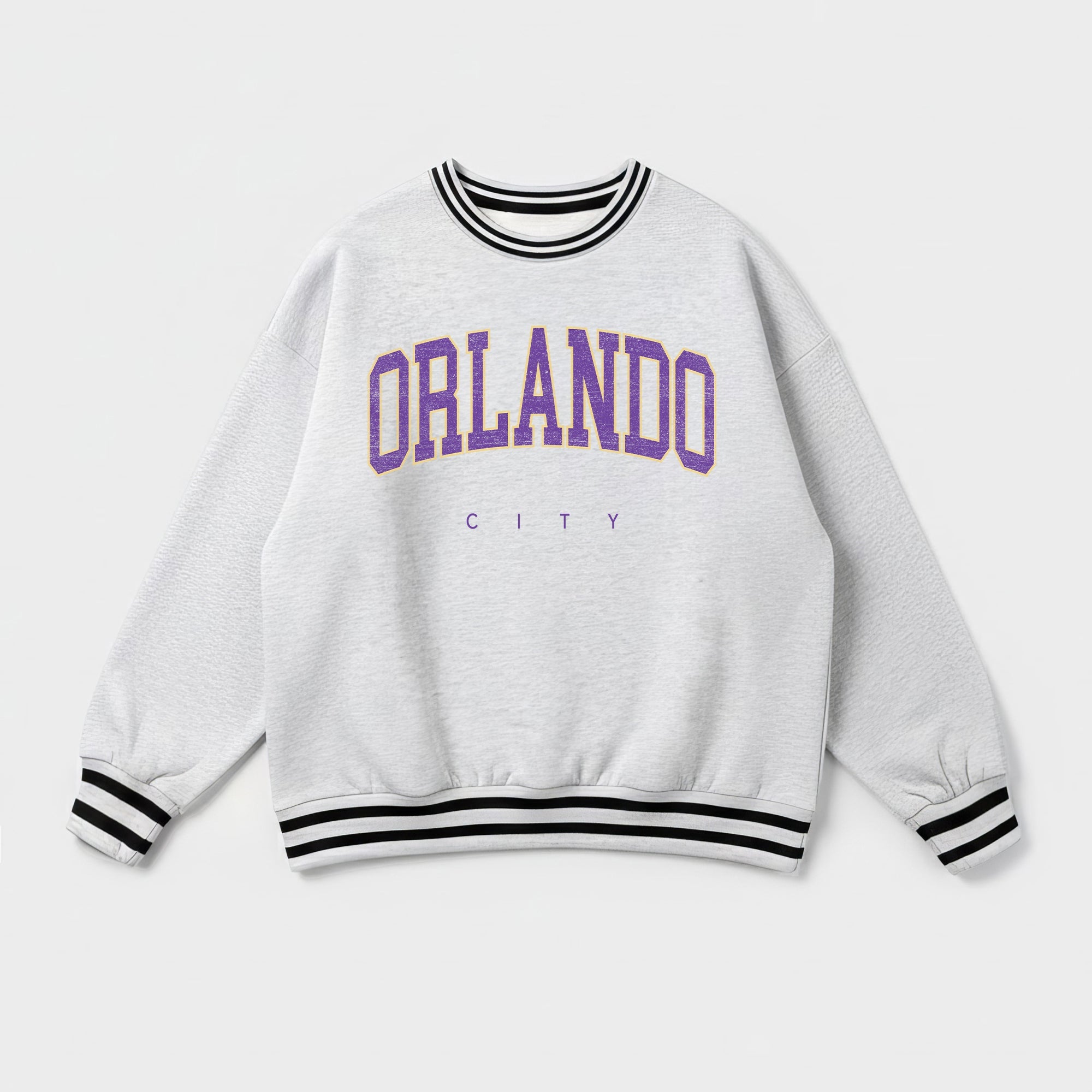 ORLANDO CITY SC EASY ENERGY CREW FLEECE RINGER SWEATSHIRT