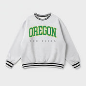 OREGON DUCKS EASY ENERGY CREW FLEECE RINGER SWEATSHIRT