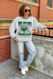 PHILADELPHIA EAGLES FADE ROUTE CREW FLEECE RINGER SWEATSHIRT