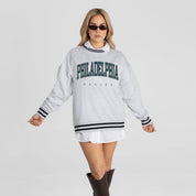 PHILADELPHIA EAGLES EASY ENERGY CREW FLEECE RINGER SWEATSHIRT