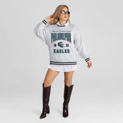 PHILADELPHIA EAGLES COOL VIBES CREW FLEECE RINGER SWEATSHIRT