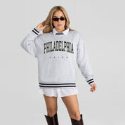 PHILADELPHIA UNION EASY ENERGY CREW FLEECE RINGER SWEATSHIRT