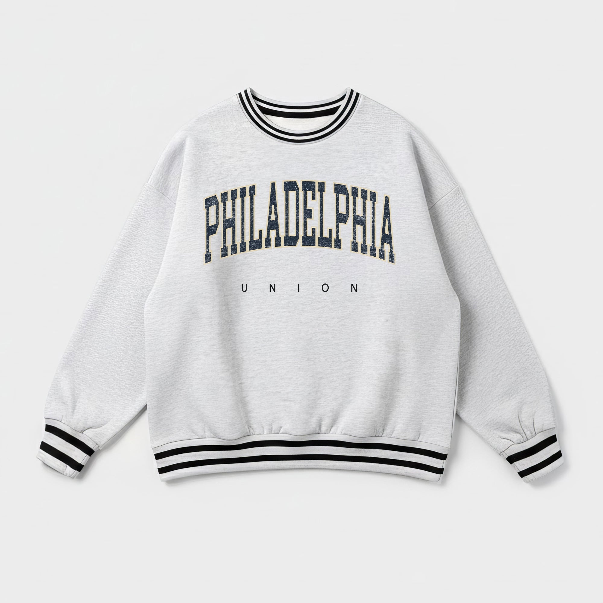 PHILADELPHIA UNION EASY ENERGY CREW FLEECE RINGER SWEATSHIRT
