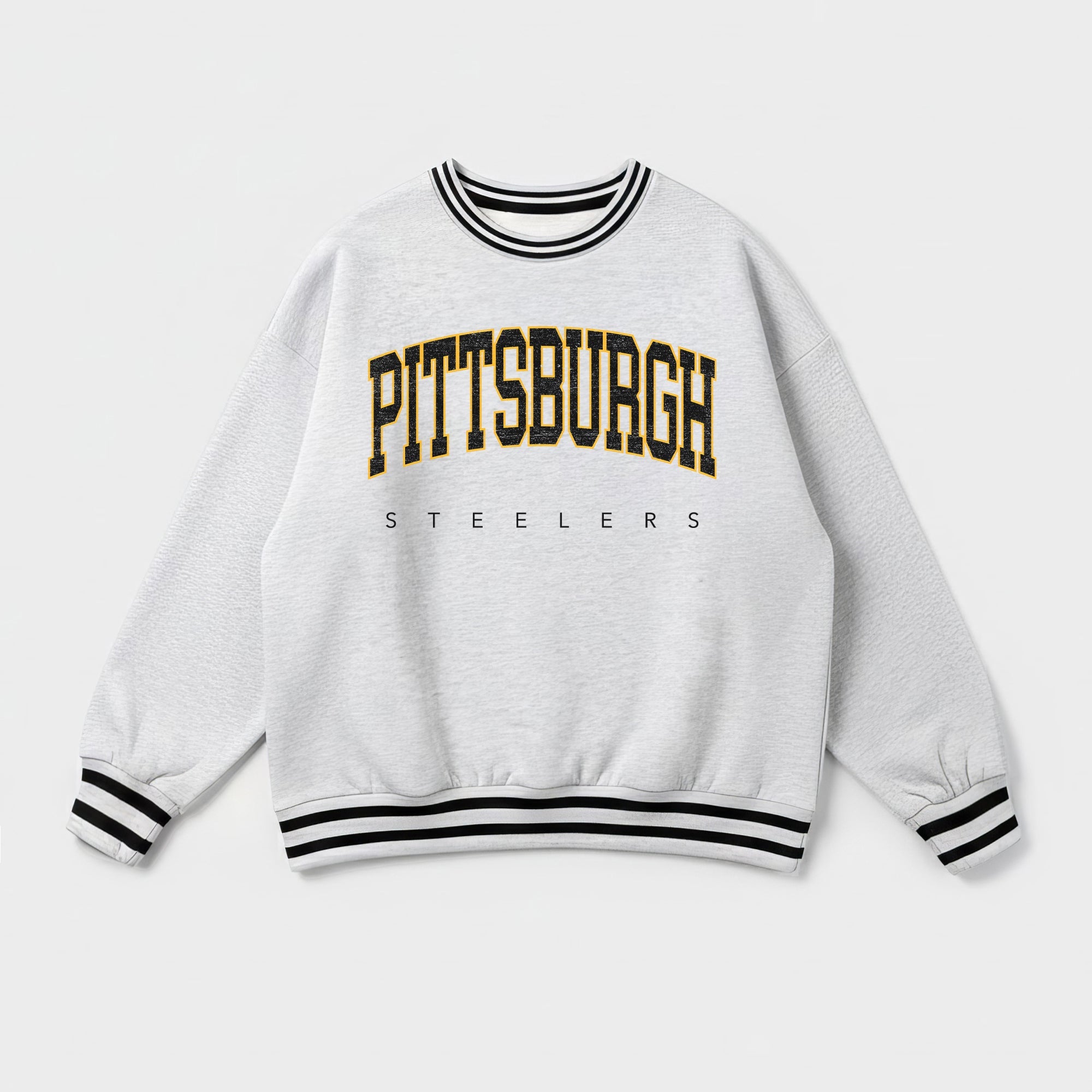 PITTSBURGH STEELERS EASY ENERGY CREW FLEECE RINGER SWEATSHIRT
