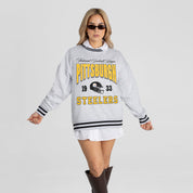 PITTSBURGH STEELERS COOL VIBES CREW FLEECE RINGER SWEATSHIRT