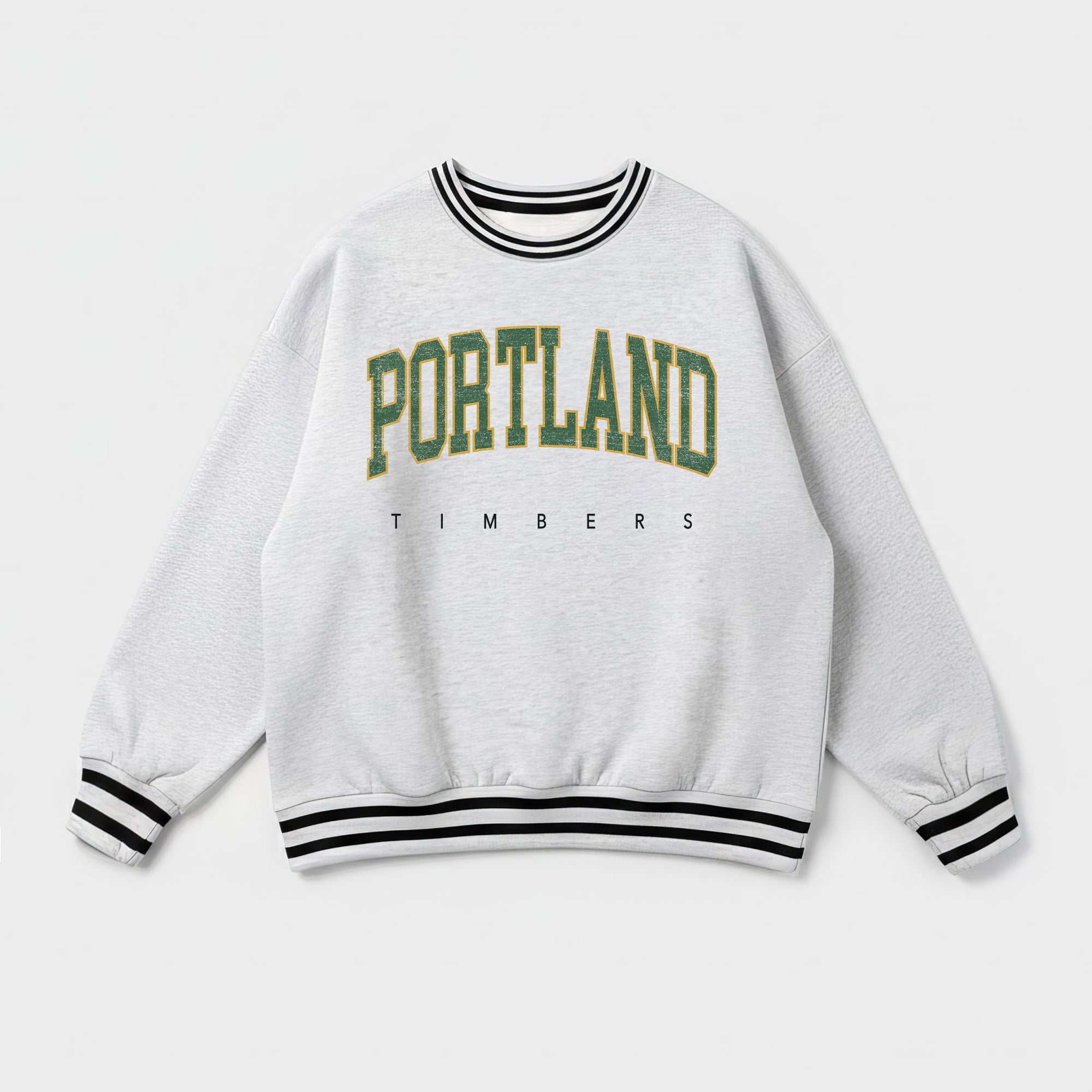 PORTLAND TIMBERS EASY ENERGY CREW FLEECE RINGER SWEATSHIRT
