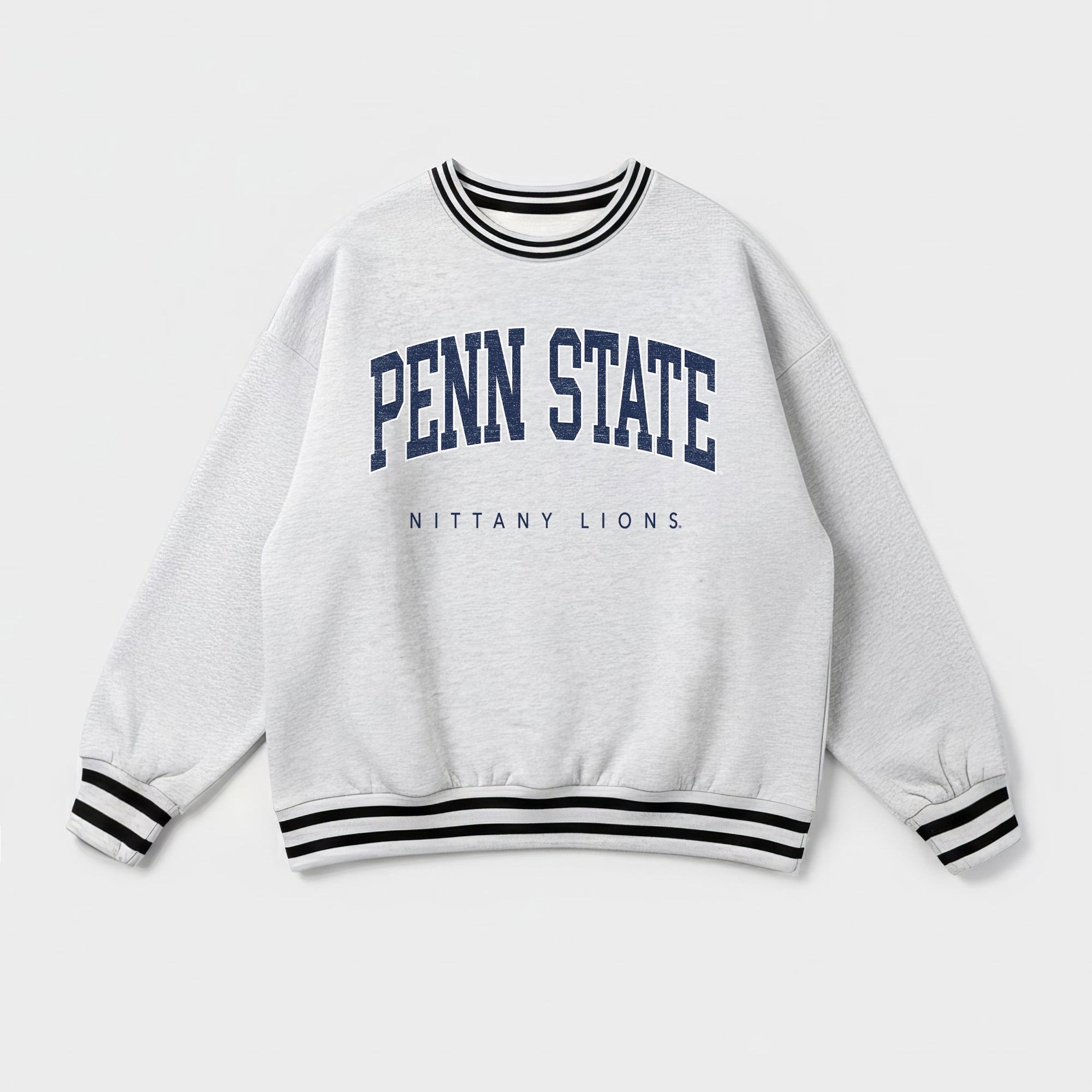 PENN STATE NITTANY LIONS EASY ENERGY CREW FLEECE RINGER SWEATSHIRT