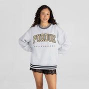 PURDUE BOILERMAKERS EASY ENERGY CREW FLEECE RINGER SWEATSHIRT