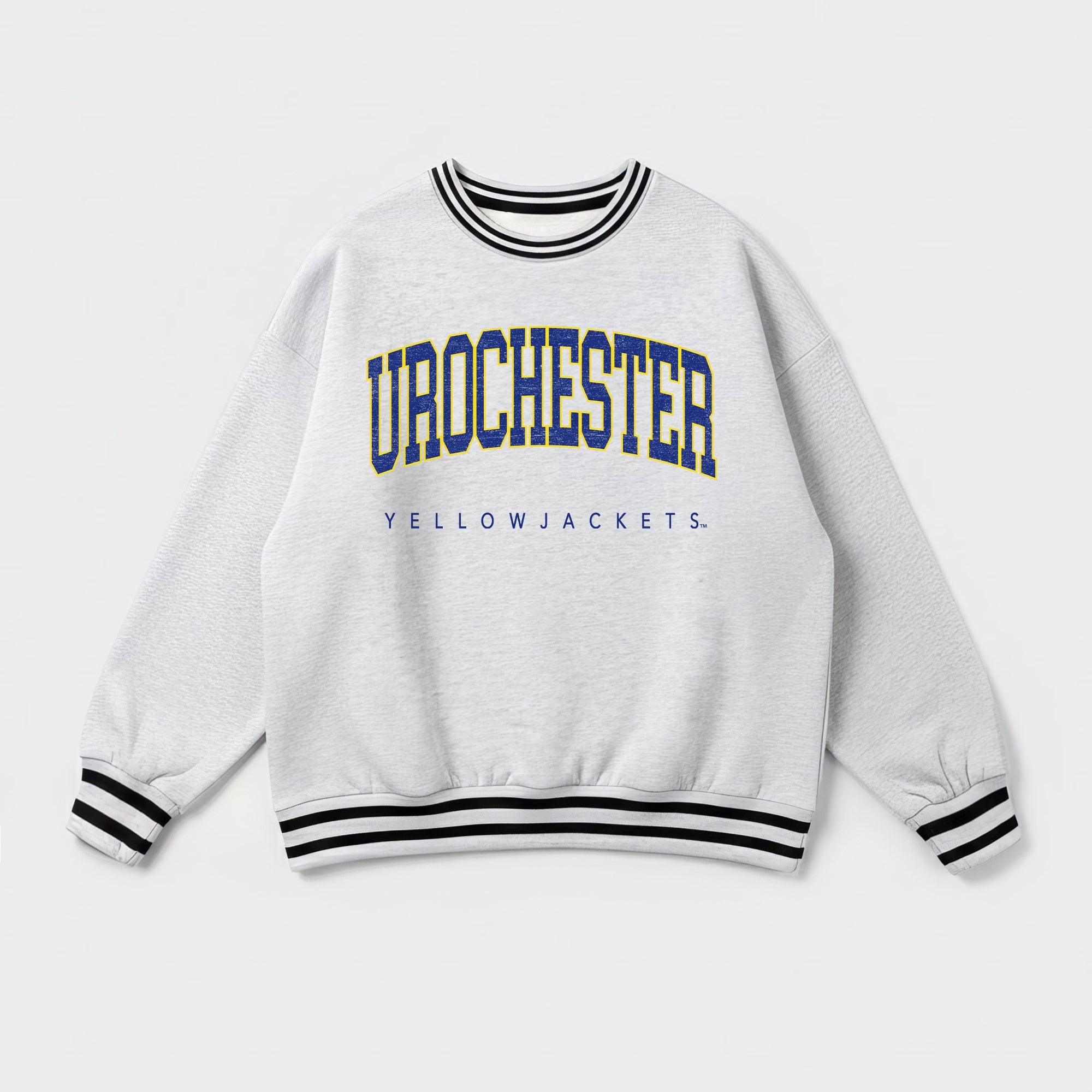 ROCHESTER YELLOWJACKETS EASY ENERGY CREW FLEECE RINGER SWEATSHIRT
