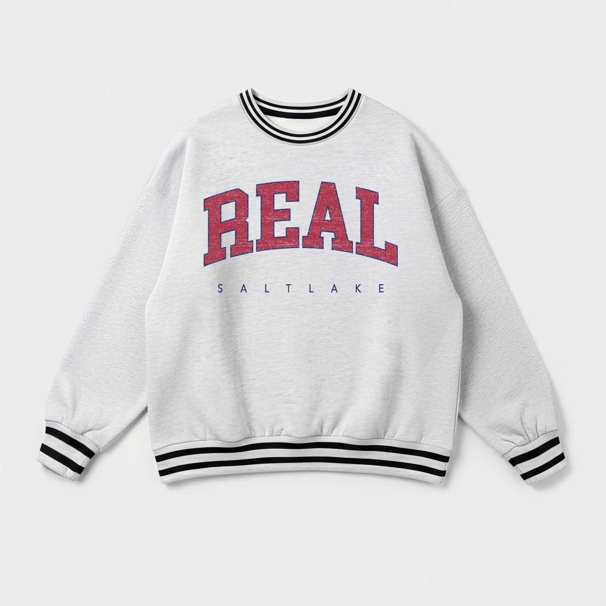 REAL SALT LAKE EASY ENERGY CREW FLEECE RINGER SWEATSHIRT