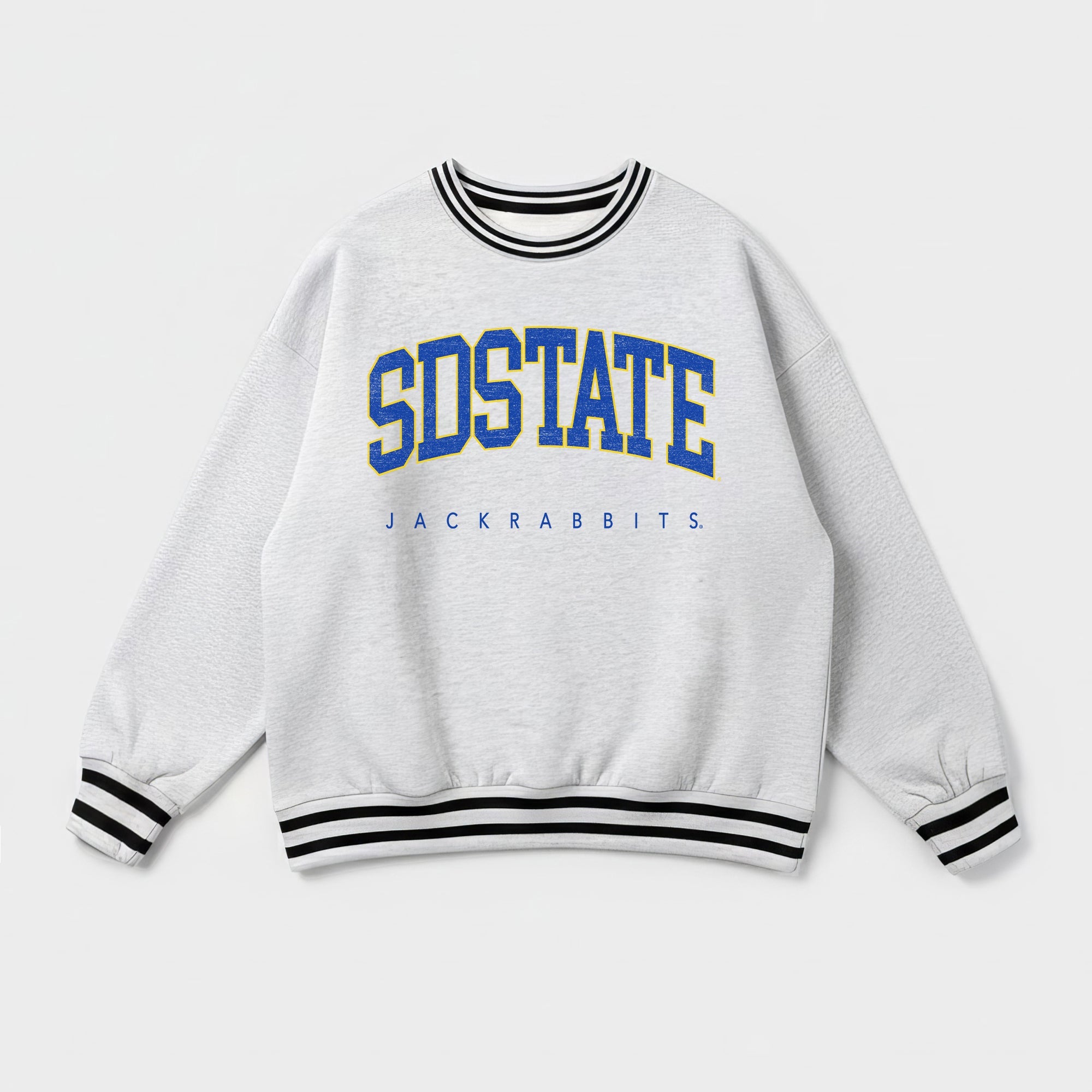 SOUTH DAKOTA STATE JACKRABBITS EASY ENERGY CREW FLEECE RINGER SWEATSHIRT