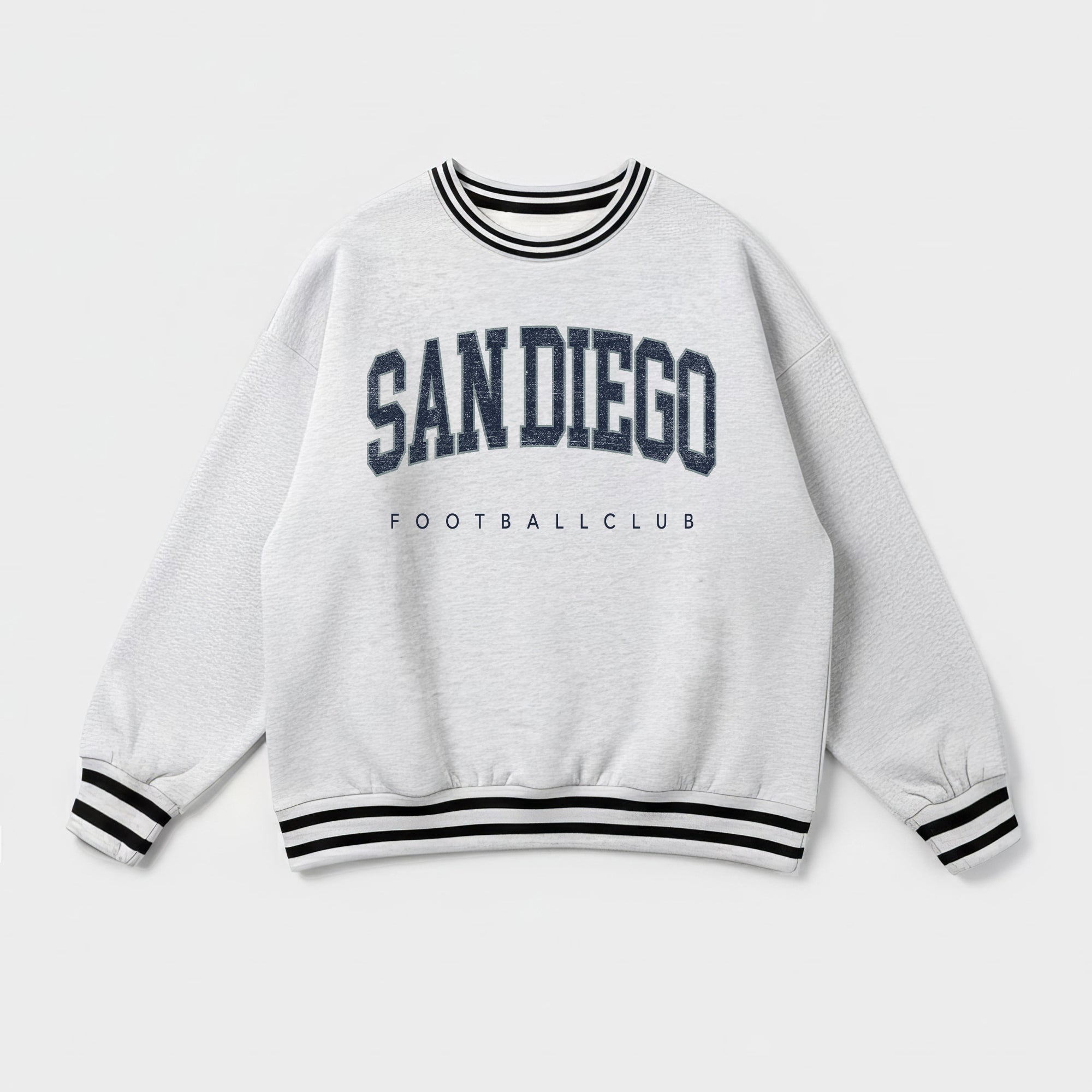 SAN DIEGO FC EASY ENERGY CREW FLEECE RINGER SWEATSHIRT