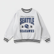 SEATTLE SEAHAWKS COOL VIBES CREW FLEECE RINGER SWEATSHIRT