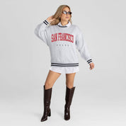 SAN FRANCISCO 49ERS EASY ENERGY CREW FLEECE RINGER SWEATSHIRT