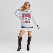 SAN FRANCISCO 49ERS COOL VIBES CREW FLEECE RINGER SWEATSHIRT