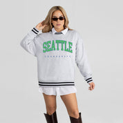 SEATTLE SOUNDERS FC EASY ENERGY CREW FLEECE RINGER SWEATSHIRT