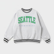 SEATTLE SOUNDERS FC EASY ENERGY CREW FLEECE RINGER SWEATSHIRT
