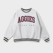 TEXAS A&M AGGIES EASY ENERGY CREW FLEECE RINGER SWEATSHIRT
