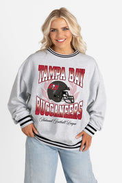 TAMPA BAY BUCCANEERS FADE ROUTE CREW FLEECE RINGER SWEATSHIRT